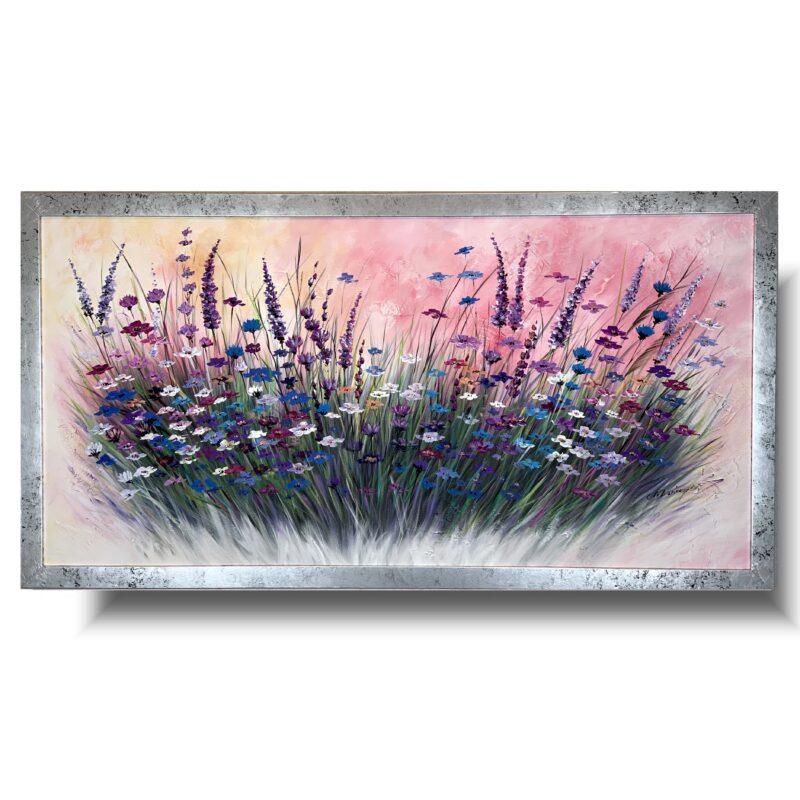 obraz kwiaty pastelowa łąka