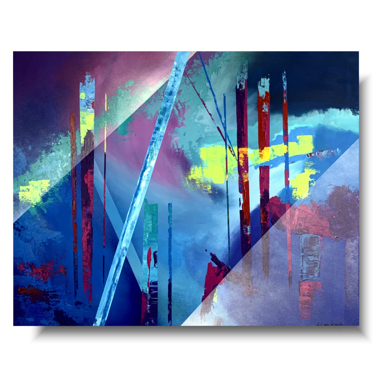 Obrazy na płótnie abstrakcja smog nad miastem
