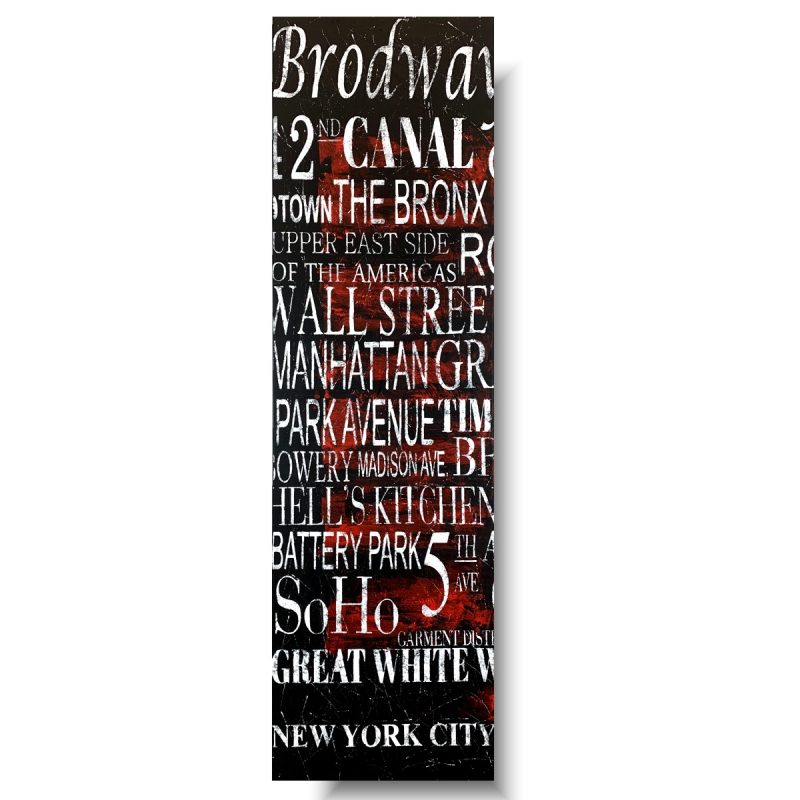 Pionowy obraz typografia Nowy Jork
