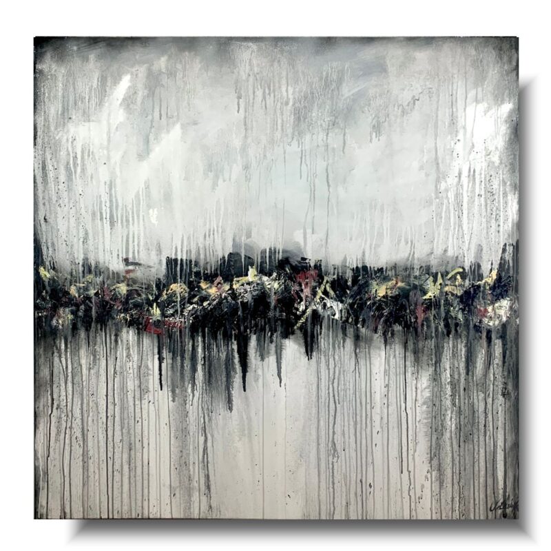 duży szary obraz, szara abstrakcja, obraz abstrakcja, obraz duży format, obraz 140x140