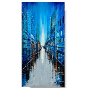 Obrazy na ścianę architektura, Obrazy na ścianę, pionowy obraz, obrazy architektura, obrazy miasta, niebieski obraz