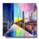 kolorowa abstrakcja miasto 100x100