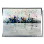 Obraz abstrakcja kolorowe miasto, Obraz kolorowe miasto, obraz w ramie, obrazy kolorowe, kolorowa abstrakcja, kolorowy pejzaż, obraz kolorowa architektura, obraz miasta i architektura