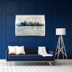 Obraz abstrakcja kolorowe miasto, Obraz kolorowe miasto, obraz w ramie, obrazy kolorowe, kolorowa abstrakcja, kolorowy pejzaż, obraz kolorowa architektura, obraz miasta i architektura