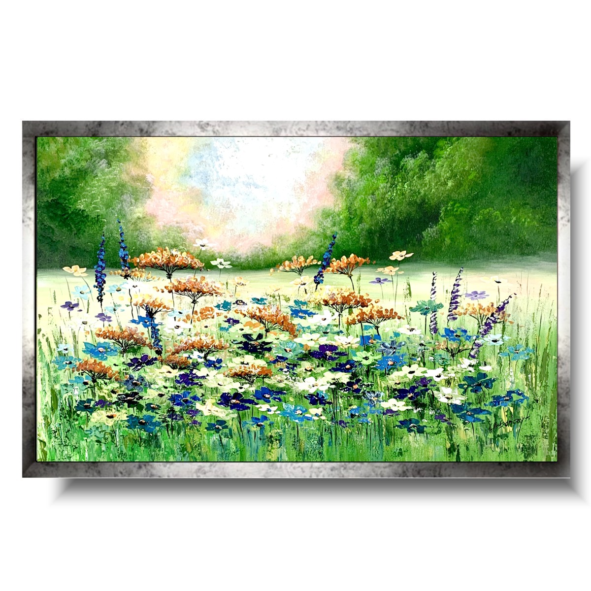 Obraz zielona łąka kwiatowa, obrazy kwiaty polne, obraz kwiaty, kwiaty obrazy, obrazy z kwiatami, obraz łąka kwiatowa
