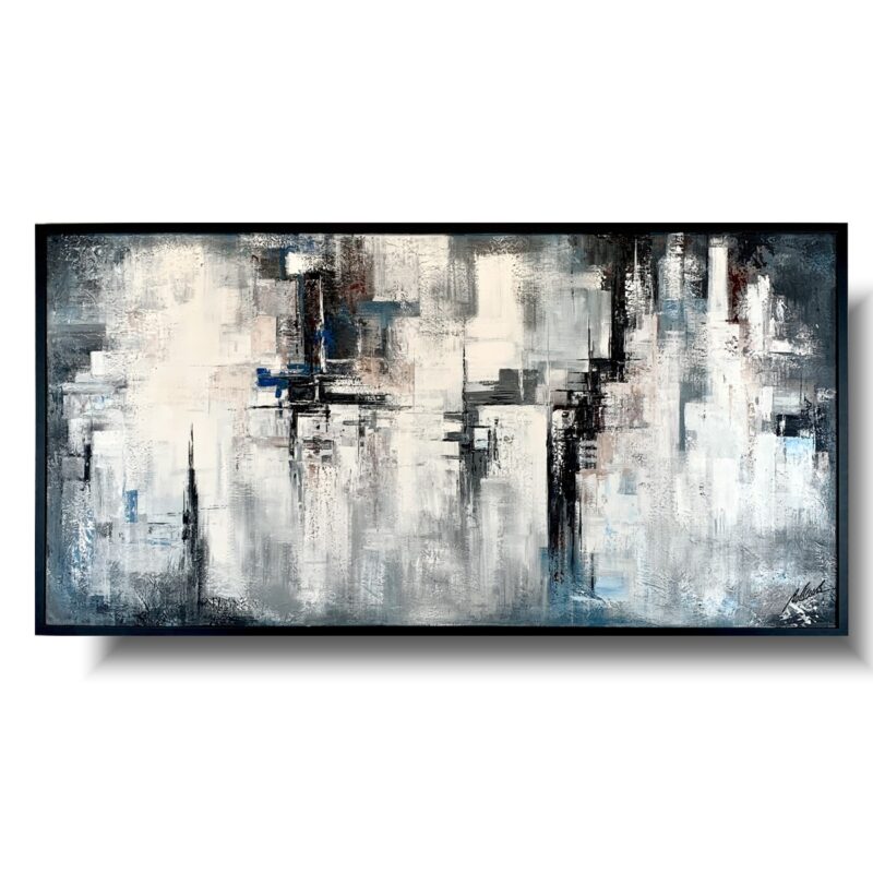 abstrakcja obraz w ramie, obraz na płótnie, obraz 120x60, czarno biały obraz, obraz w czarnej ramie, obrazy na ścianę, obraz dla mężczyzny