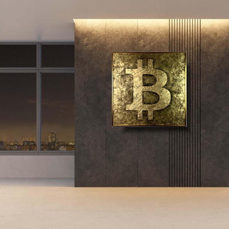 złoty obraz bitcoin