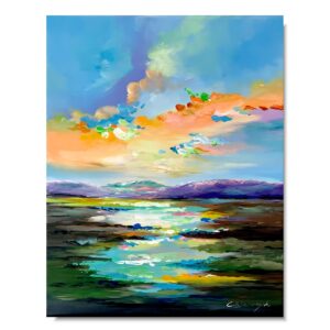 obraz ręcznie malowany, obraz pejzaż, mały obraz, obrazek pejzaż, obraz do salonu, obraz 40x50