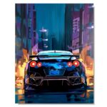 Obraz samochód Nissan GRT R35, obrazy samochody, obraz z samochodem, obrazy auta, samochód na obrazie, obraz kolorowy nissan