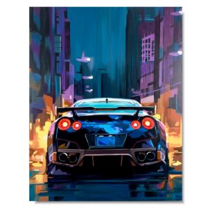 Obraz samochód Nissan GTR R35, obrazy samochody, obraz z samochodem, obrazy auta, samochód na obrazie, obraz kolorowy nissan