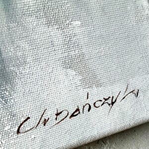 Obraz portret ręcznie malowany, kolorowy portret, obraz 100x100, obrazy do salonu, obrazy na płótnie sygnowany