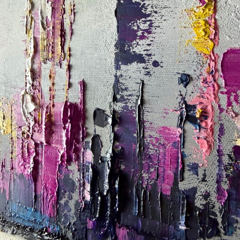 Kolorowy obraz abstrakcja w ramie, obraz kolorowe miasto, obrazy miasta, obrazy architektura