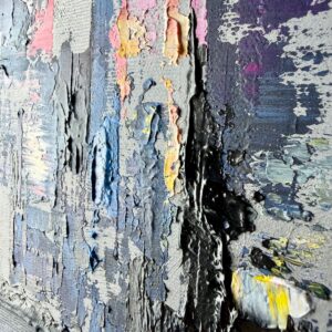 Kolorowy obraz abstrakcja w ramie, obraz kolorowe miasto, obrazy miasta, obrazy architektura