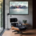 Kolorowy obraz abstrakcja w ramie