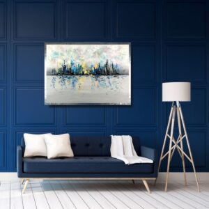 Obraz abstrakcja kolorowe miasto, Obraz kolorowe miasto, obraz w ramie, obrazy kolorowe, kolorowa abstrakcja, kolorowy pejzaż, obraz kolorowa architektura, obraz miasta i architektura