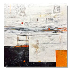 Obraz abstrakcja z grubą strukturą farby 100x100 cm