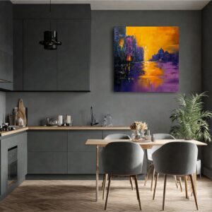 Nowoczesny obraz miasto jako obraz do kuchni
