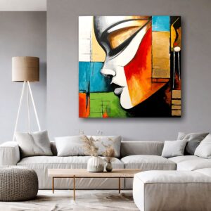 Nowoczesny obraz portret abstrakcyjny