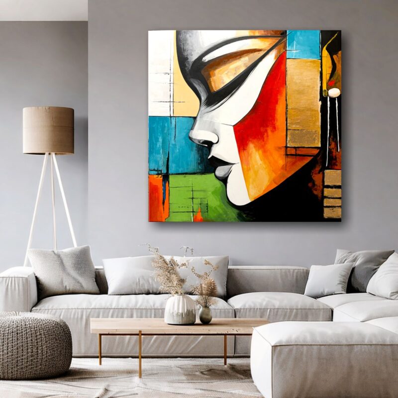 Nowoczesny obraz portret abstrakcyjny