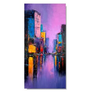 Obraz abstrakcja nowoczesne miasto 60x120