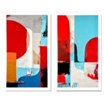 Obraz dyptyk abstrakcja nowoczesny