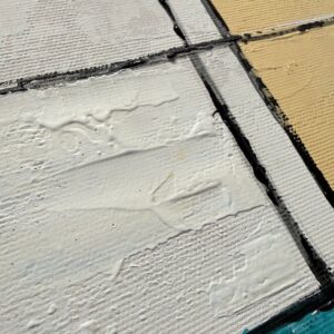 Złoty portret – detal faktura farby